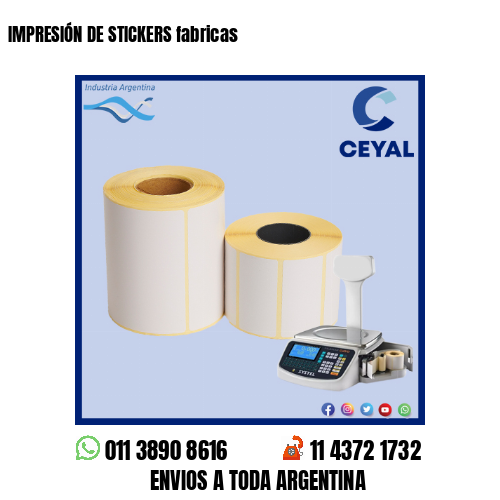 IMPRESIÓN DE STICKERS fabricas