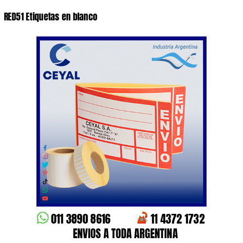 RED51 Etiquetas en blanco