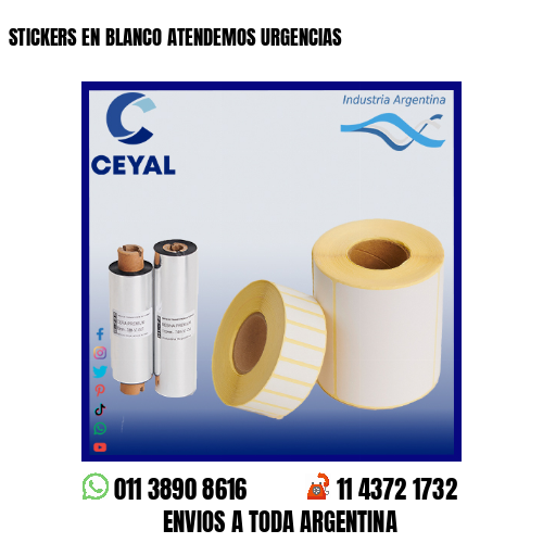 STICKERS EN BLANCO ATENDEMOS URGENCIAS