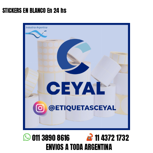 STICKERS EN BLANCO En 24 hs