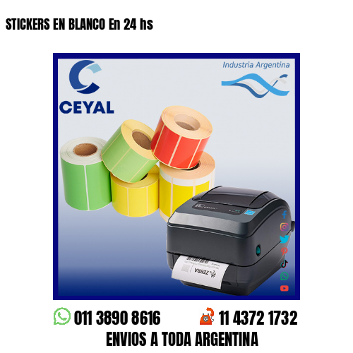 STICKERS EN BLANCO En 24 hs