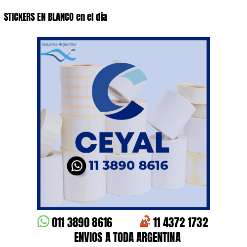 STICKERS EN BLANCO en el dia