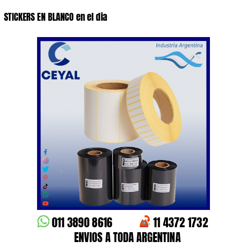 STICKERS EN BLANCO en el dia