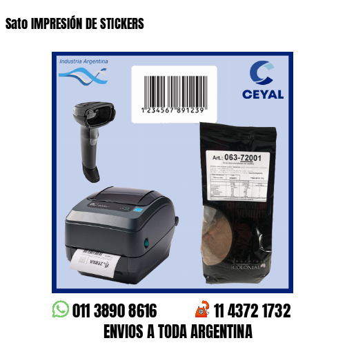 Sato IMPRESIÓN DE STICKERS