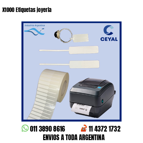 X1000 Etiquetas joyeria