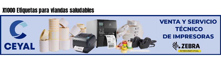 X1000 Etiquetas para viandas saludables