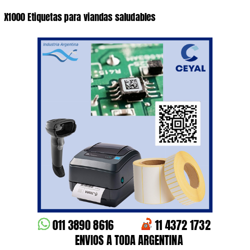 X1000 Etiquetas para viandas saludables