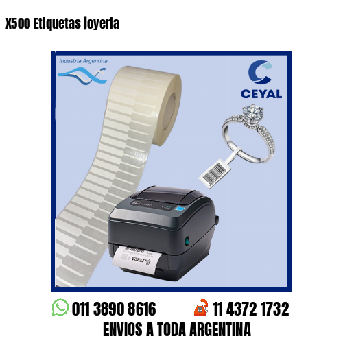 X500 Etiquetas joyeria