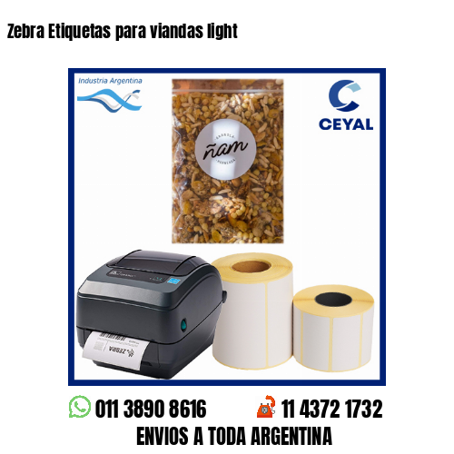 Zebra Etiquetas para viandas light