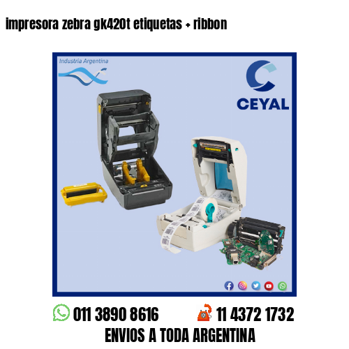 impresora zebra gk420t etiquetas   ribbon