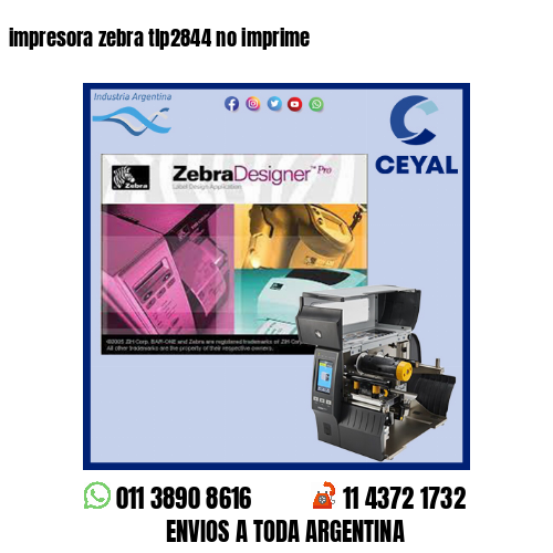 impresora zebra tlp2844 no imprime