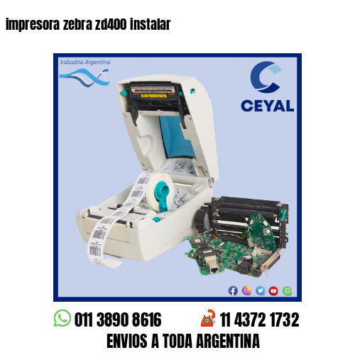 impresora zebra zd400 instalar
