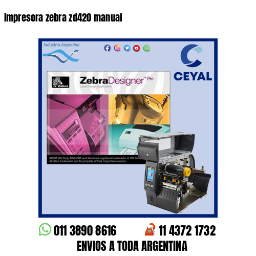 impresora zebra zd420 manual