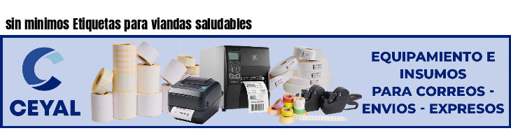 sin minimos Etiquetas para viandas saludables