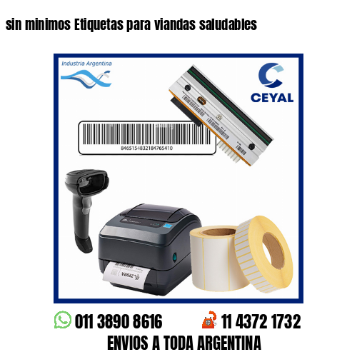 sin minimos Etiquetas para viandas saludables