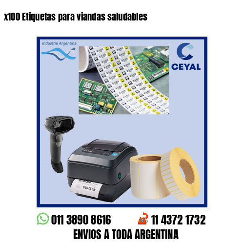 x100 Etiquetas para viandas saludables