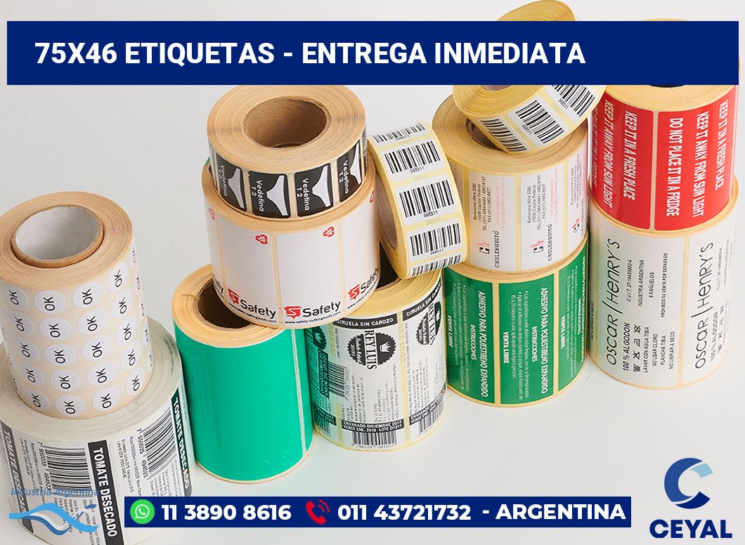 75×46 Etiquetas