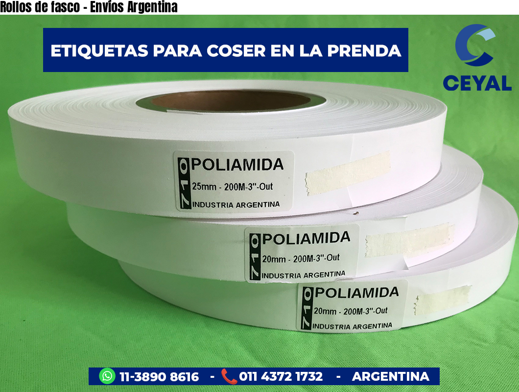 Rollos de fasco - Envíos Argentina