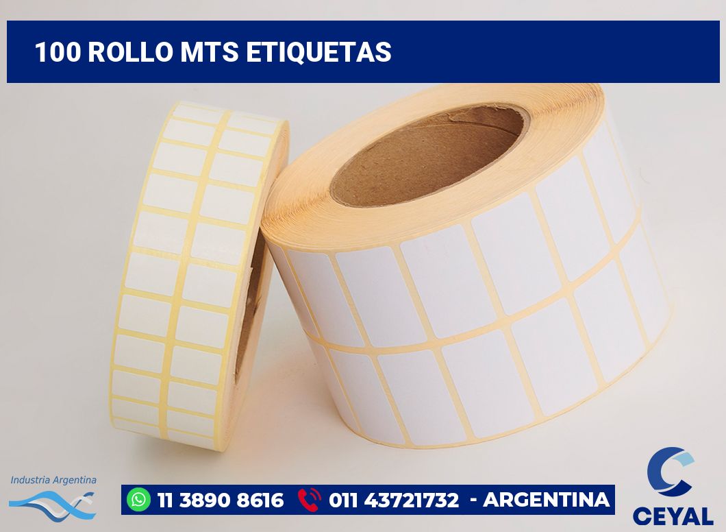 100 Rollo mts etiquetas