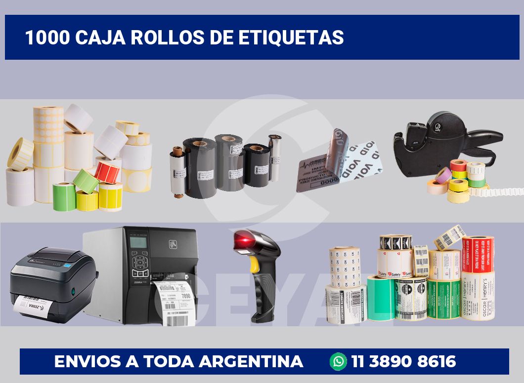 1000 Caja rollos de etiquetas