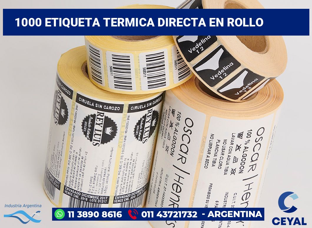 1000 Etiqueta termica directa en rollo