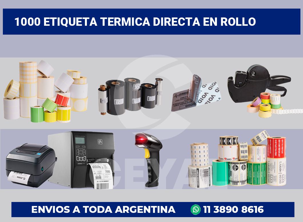 1000 Etiqueta termica directa en rollo