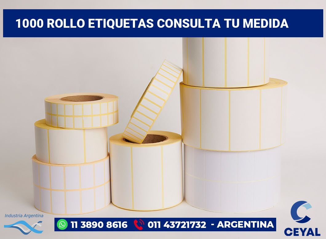 1000 Rollo etiquetas consulta tu medida