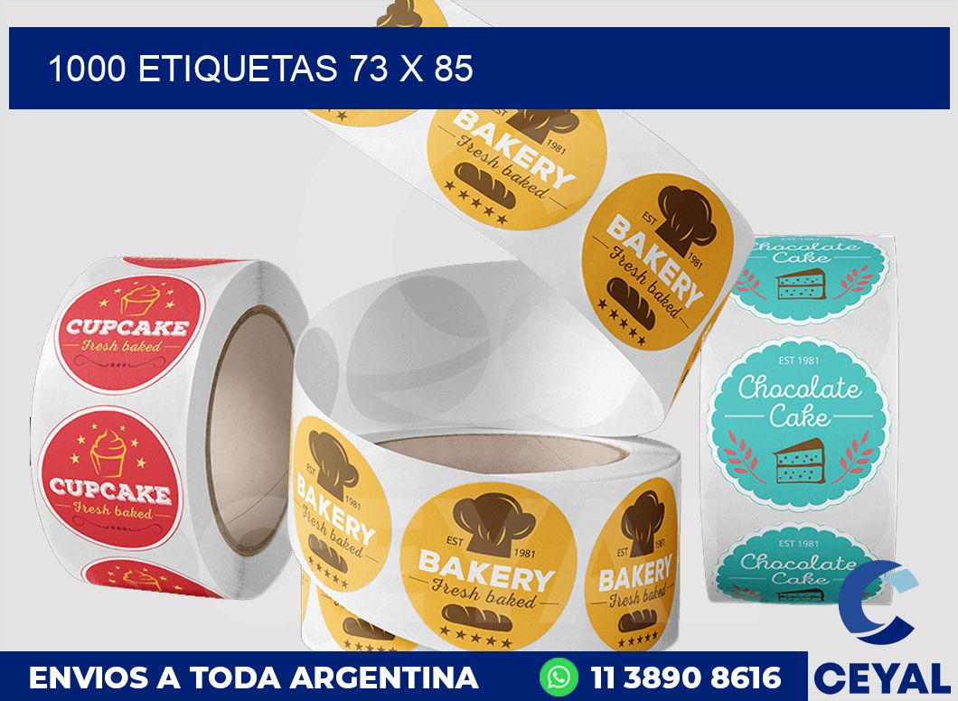 1000 etiquetas 73 x 85