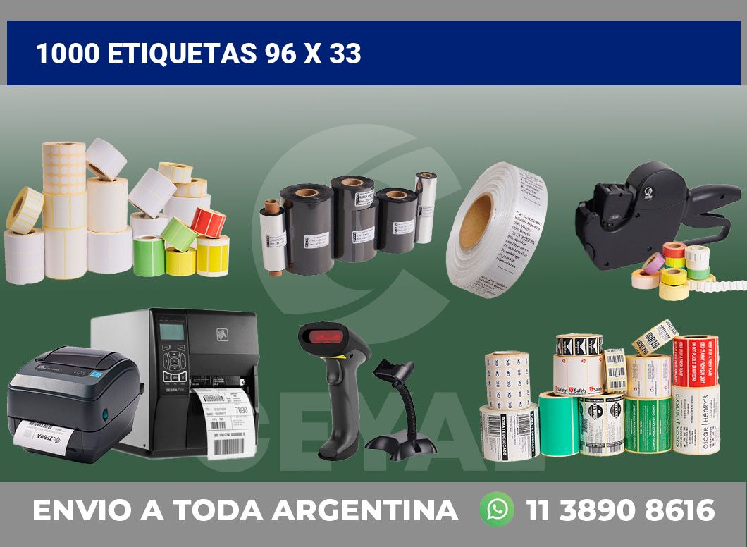 1000 etiquetas 96 x 33