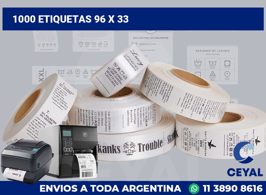 1000 etiquetas 96 x 33