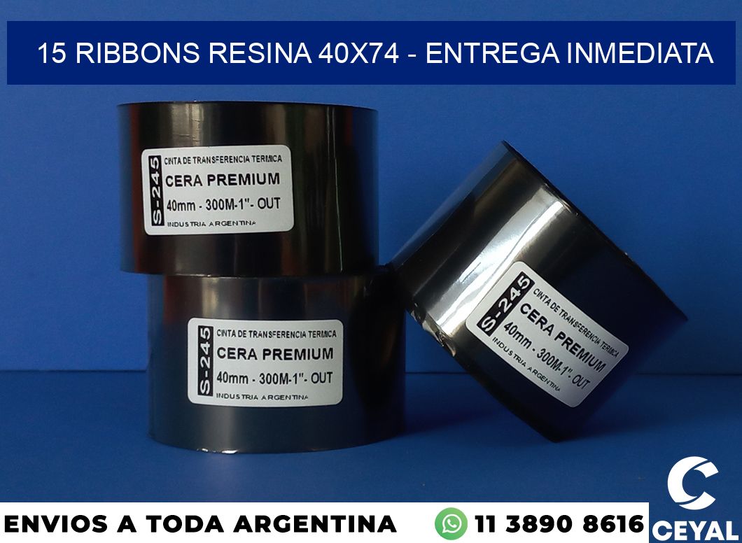 15 Ribbons resina 40×74 – Entrega inmediata