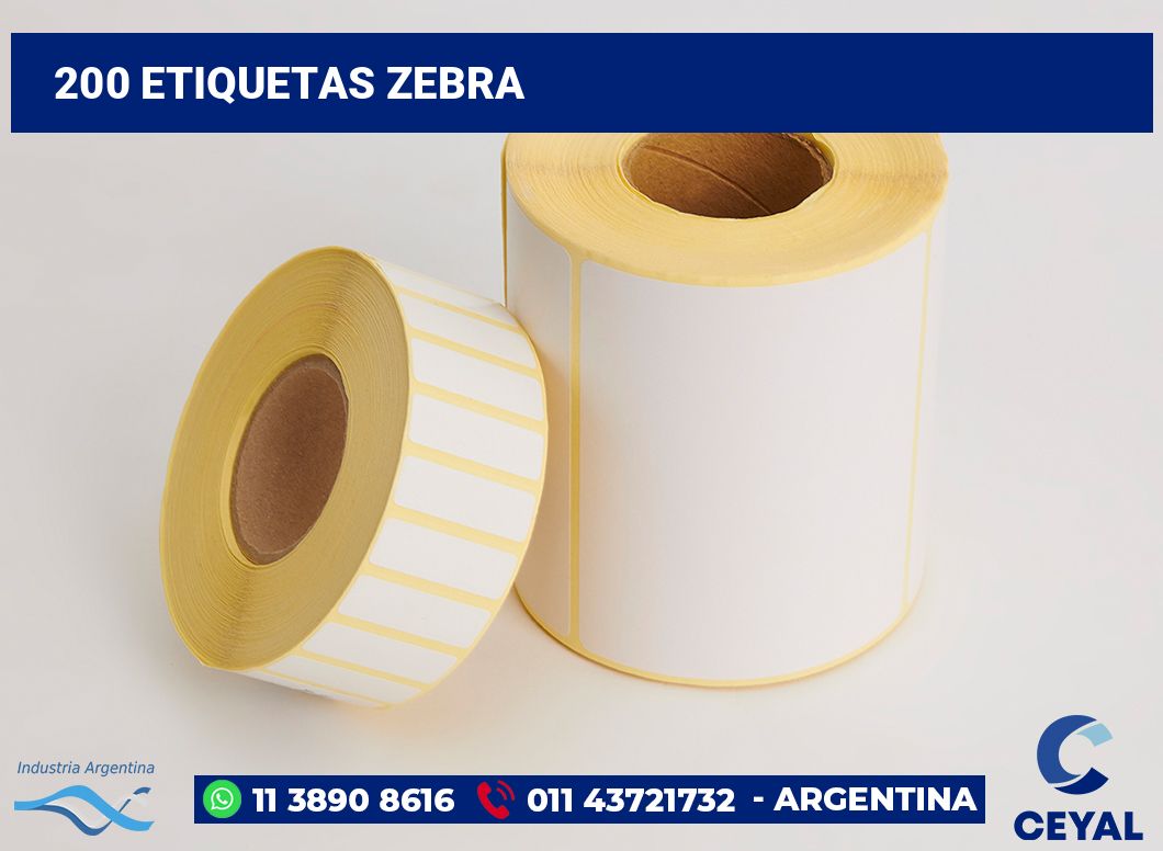 200 Etiquetas zebra