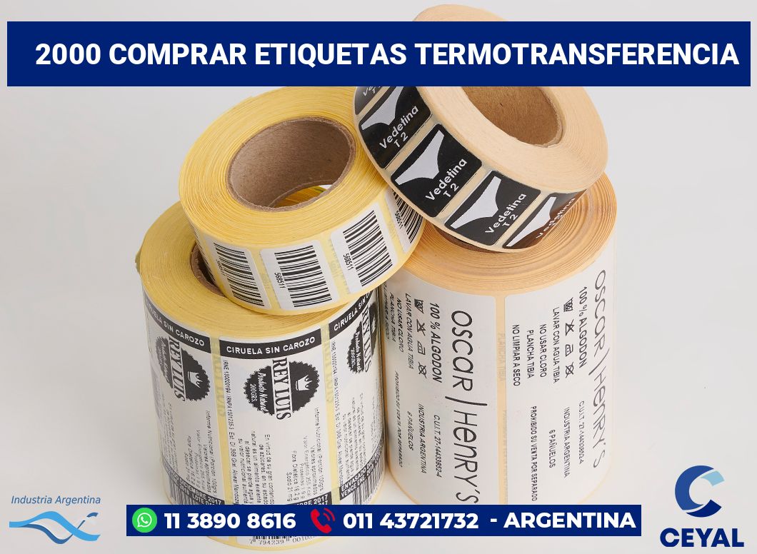 2000 Comprar etiquetas termotransferencia