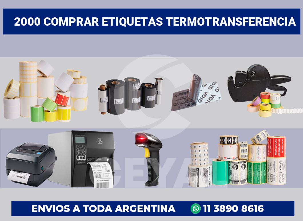 2000 Comprar etiquetas termotransferencia