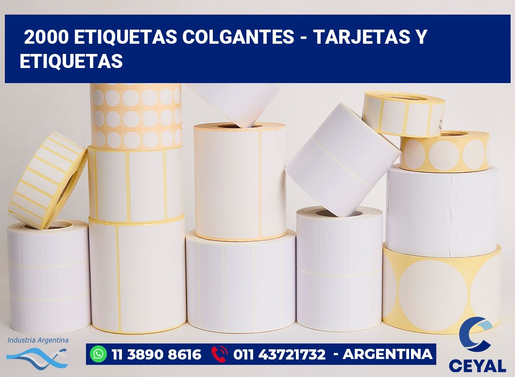 2000 Etiquetas colgantes - tarjetas y etiquetas