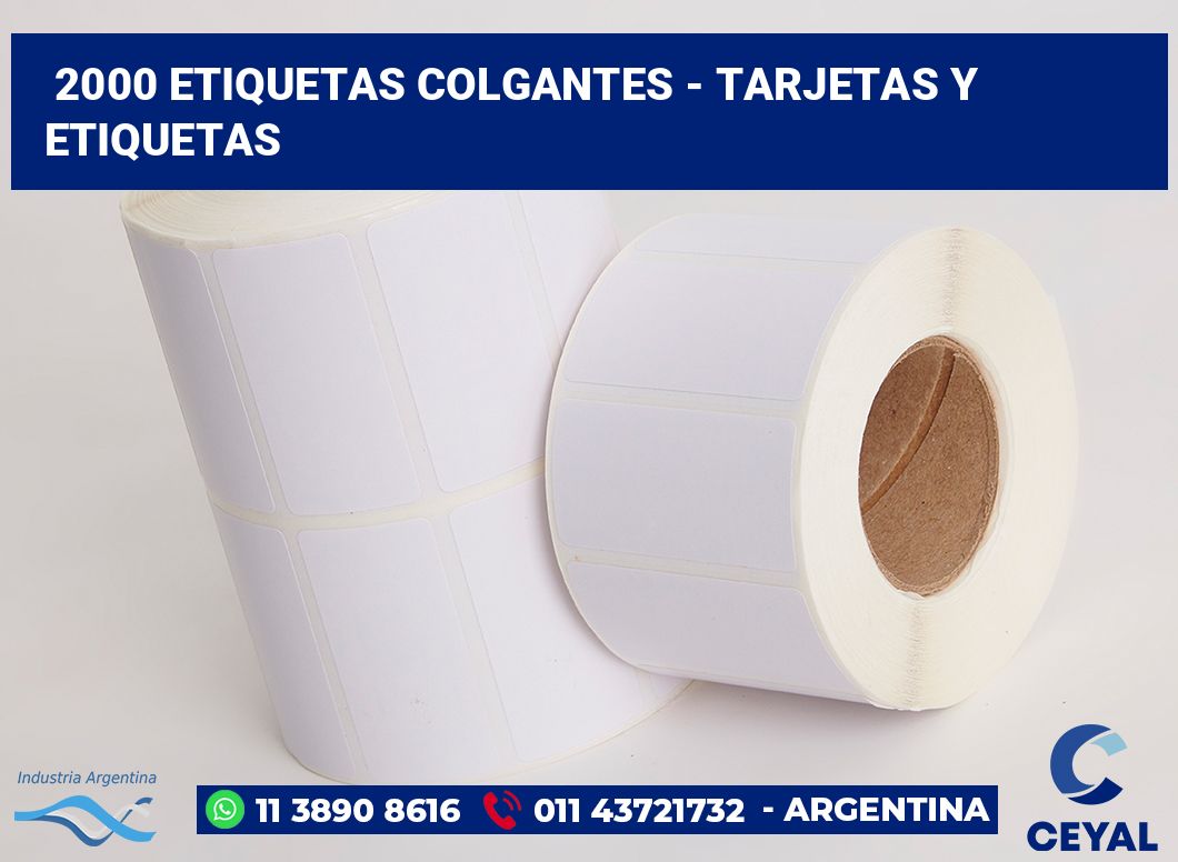 2000 Etiquetas colgantes - tarjetas y etiquetas