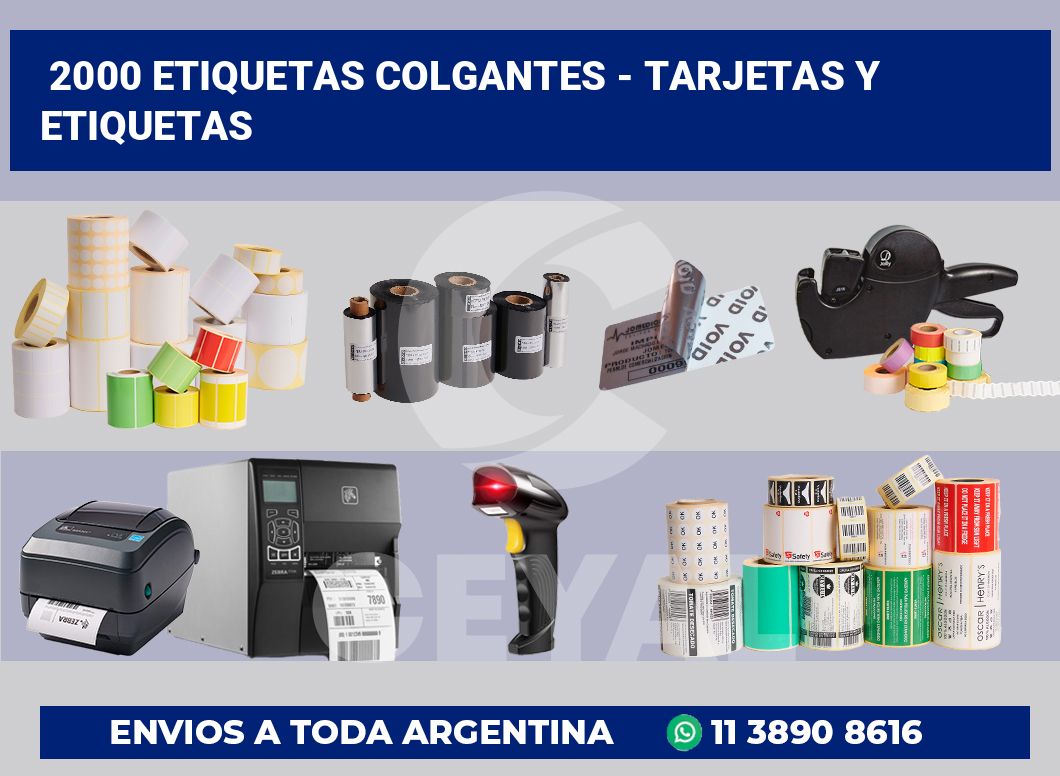 2000 Etiquetas colgantes – tarjetas y etiquetas