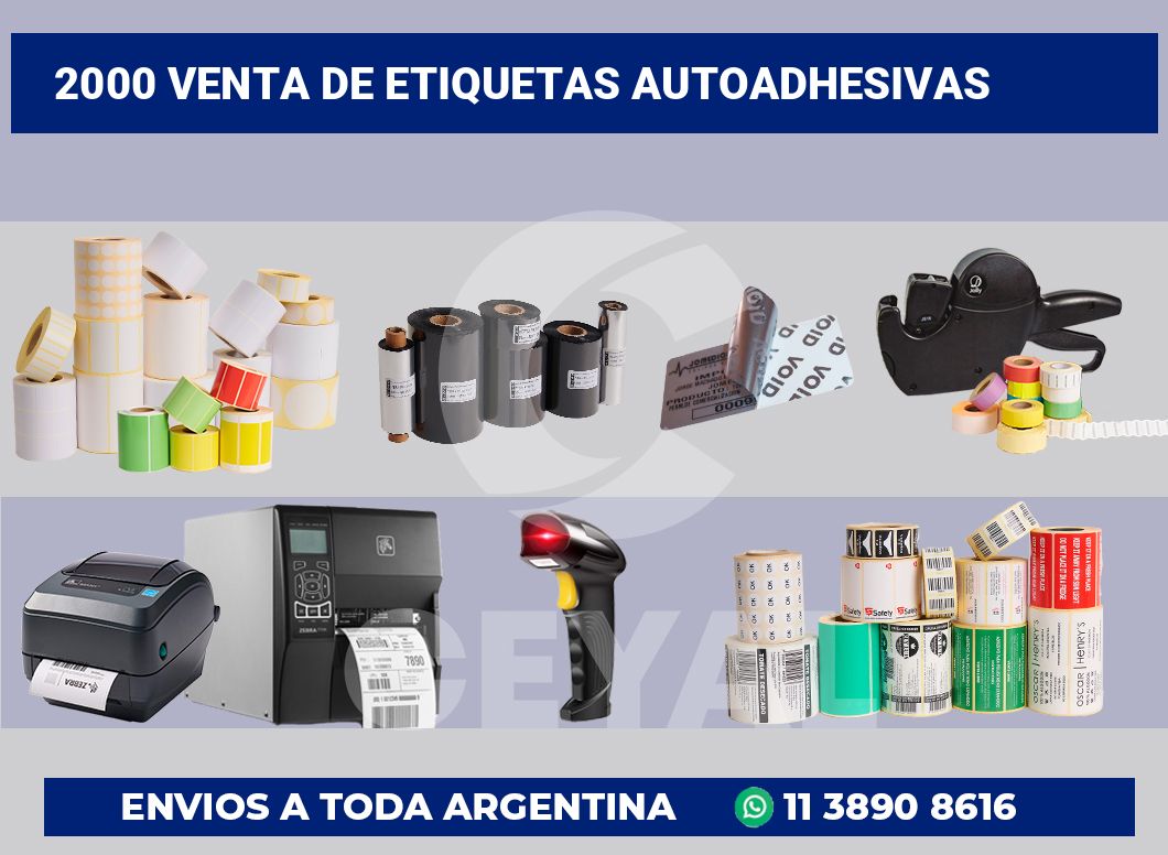 2000 Venta de etiquetas autoadhesivas