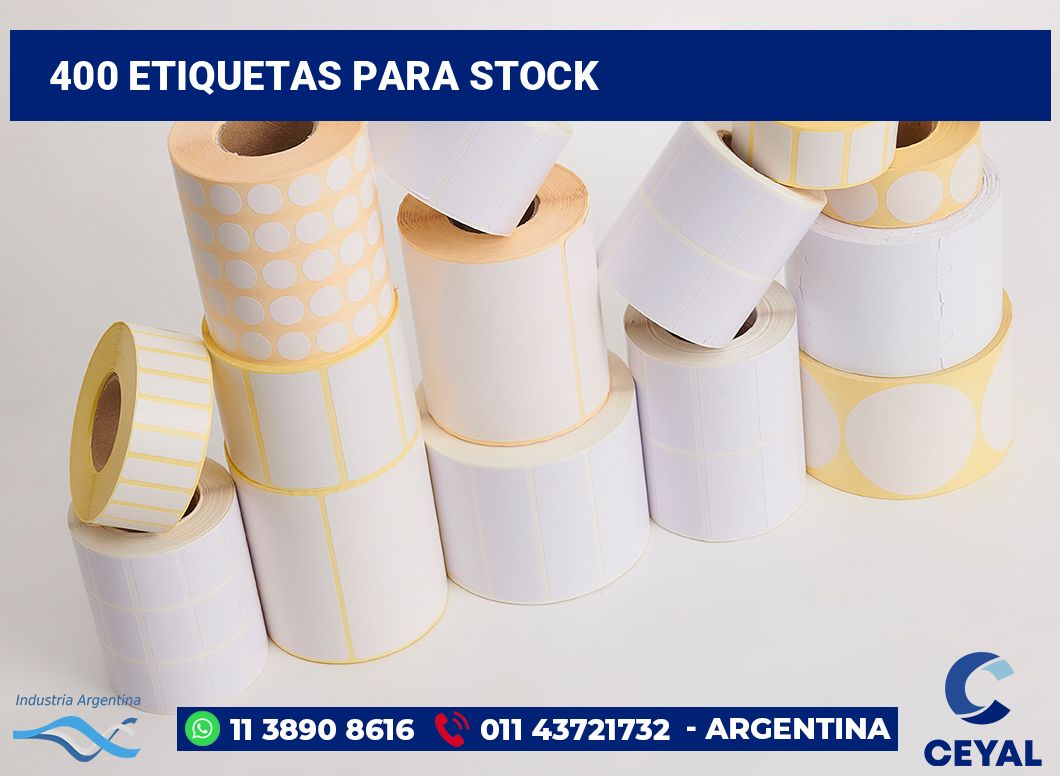 400 Etiquetas para stock