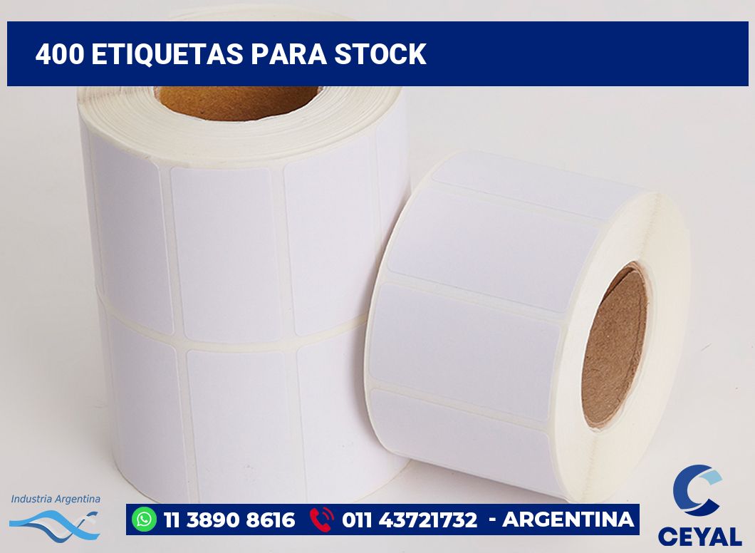 400 Etiquetas para stock