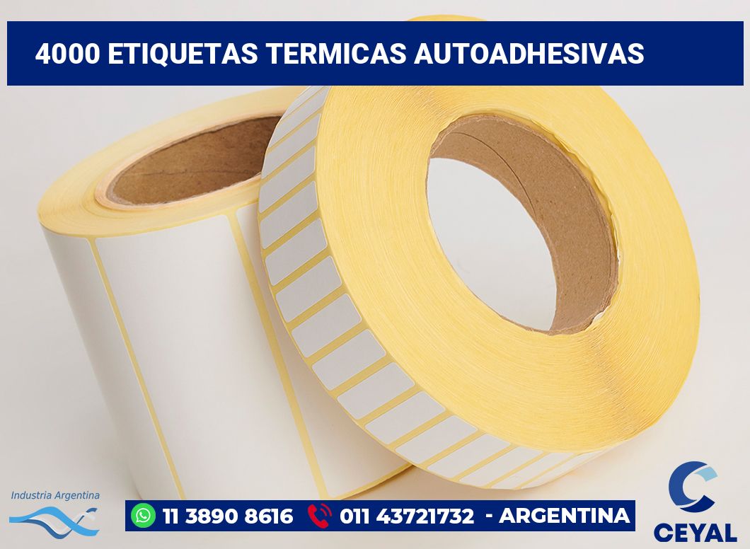 4000 Etiquetas termicas autoadhesivas