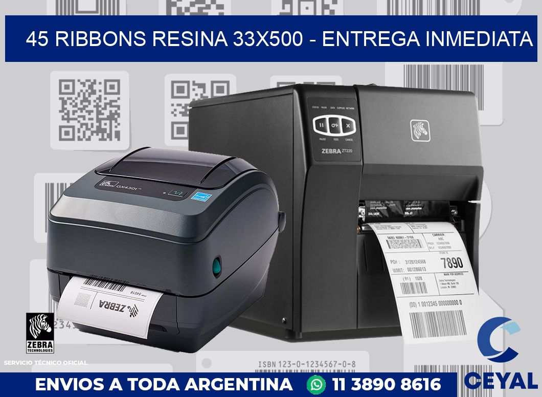45 Ribbons resina 33x500 - Entrega inmediata