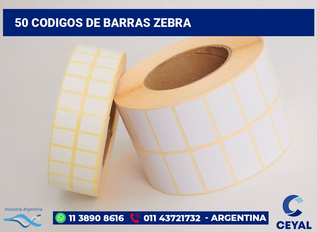 50 Codigos de barras zebra