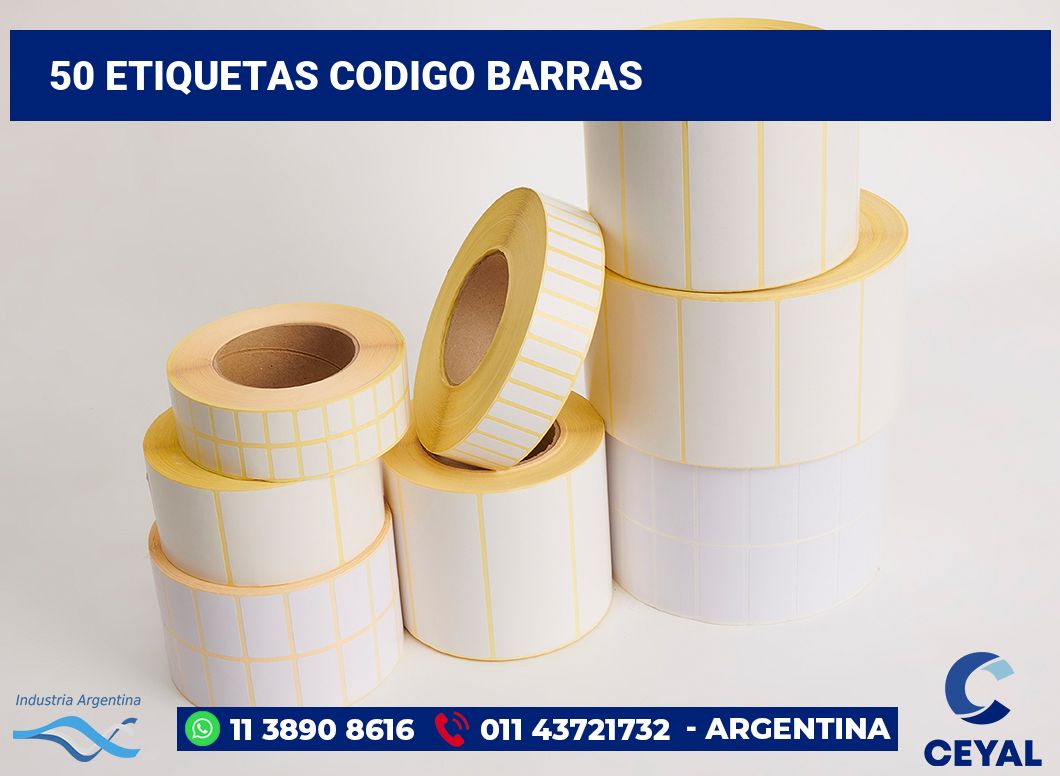 50 Etiquetas codigo barras