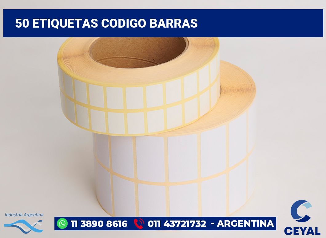 50 Etiquetas codigo barras