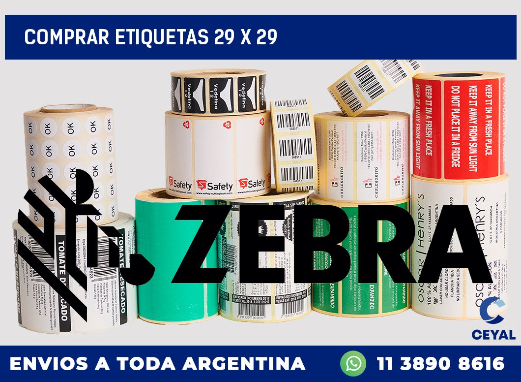 Comprar etiquetas 29 x 29
