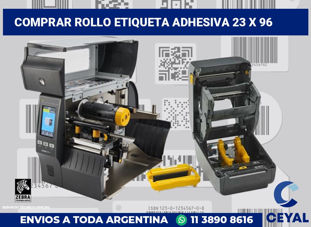 Comprar rollo etiqueta adhesiva 23 x 96