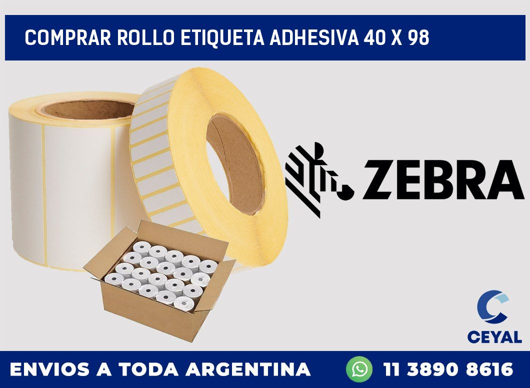 Comprar rollo etiqueta adhesiva 40 x 98