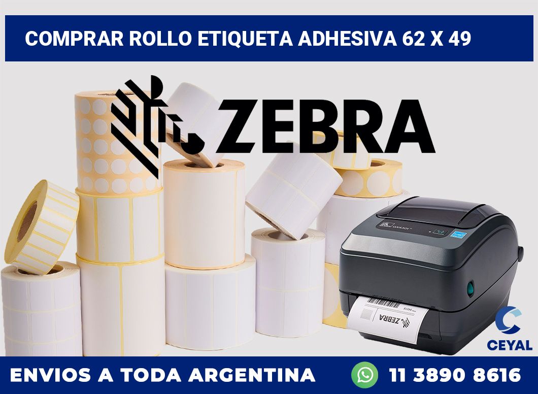 Comprar rollo etiqueta adhesiva 62 x 49