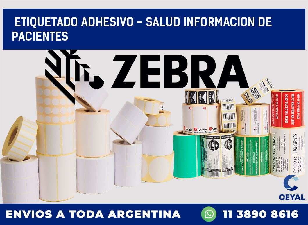 Etiquetado adhesivo - salud informacion de pacientes